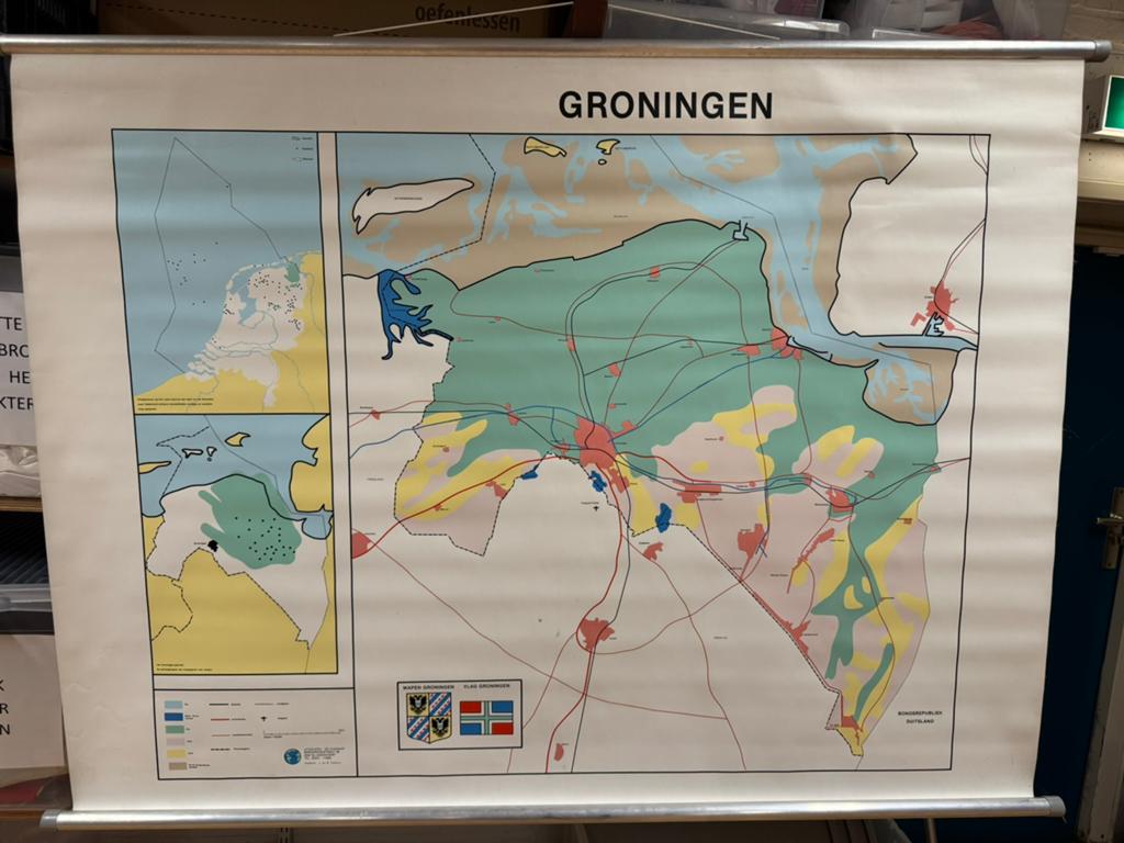 Grote kaart van Groningen - Nette staat, Ophalen, 2000 tot heden, Nederland, Landkaart