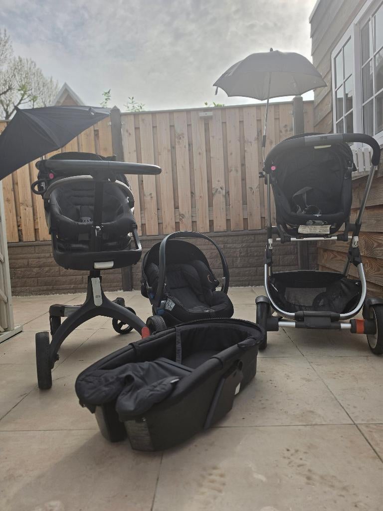 Stokke kinderwagen Duo wagen maxi Cosi Set Combi, Gebruikt, Ophalen of Verzenden, Verstelbare duwstang, Kinderwagen