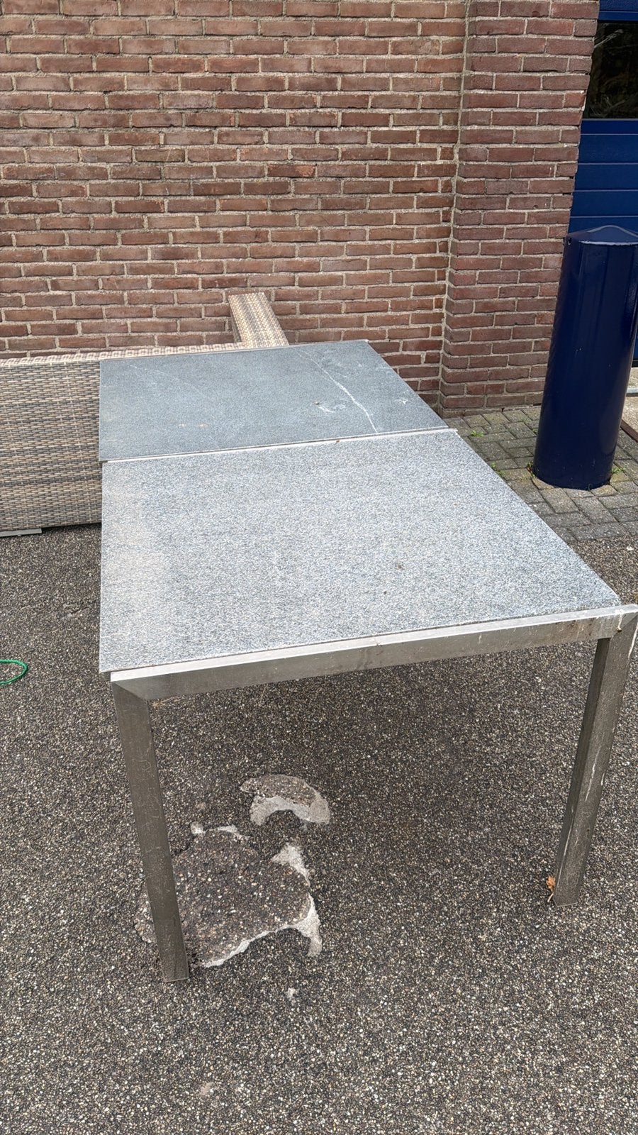 Stevige tuintafel, Ophalen, Gebruikt, Rechthoekig, Overige materialen