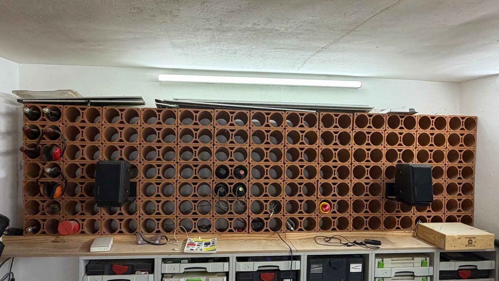 Modulair Terracotta Wijnrek - Perfect voor Wijnopslag, Ophalen, Overige materialen, Gebruikt, 25 flessen of meer