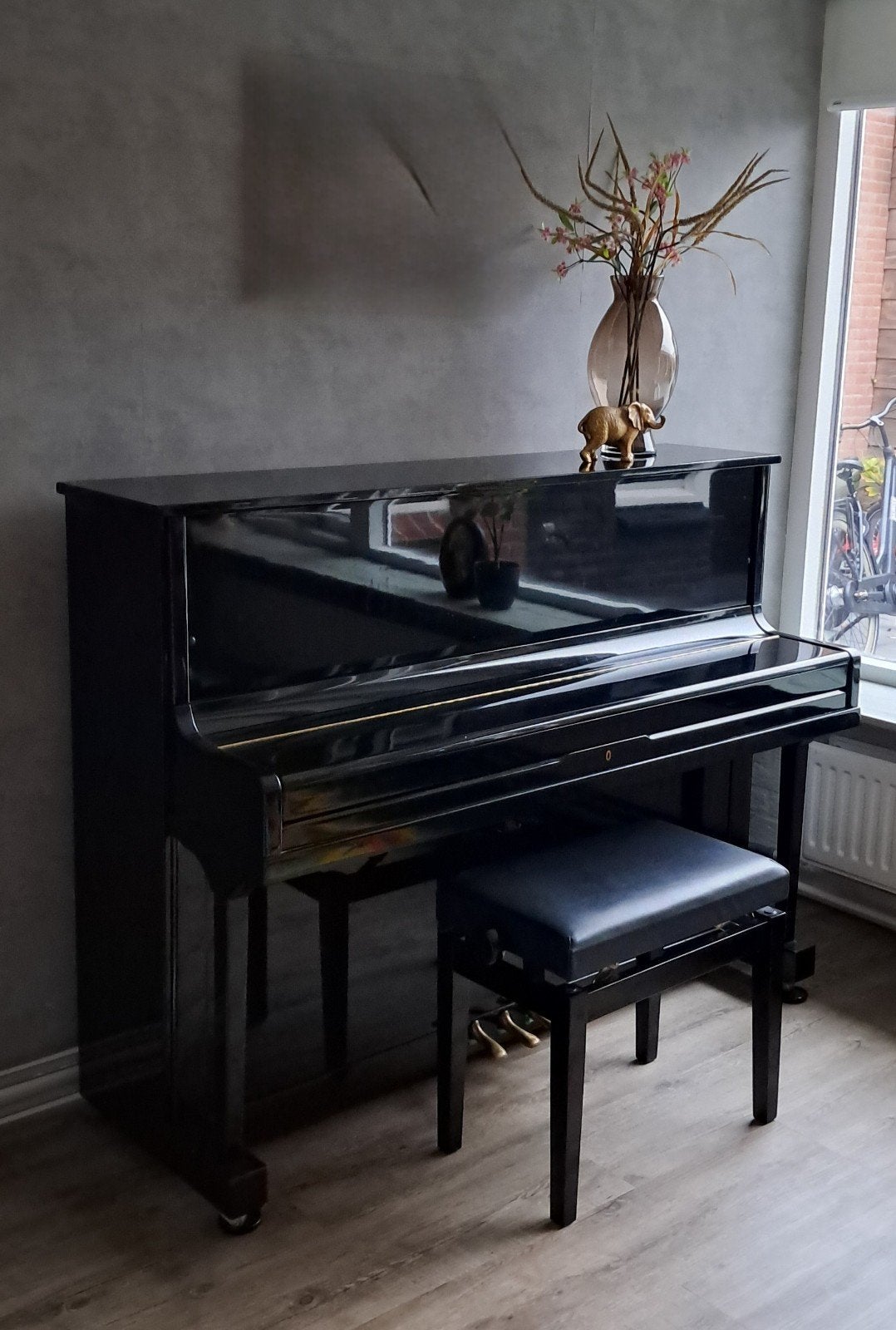 Rosenblatt Piano - Zwart, Hoogglans met Pianobank, Ophalen, Gebruikt, Zwart, Piano