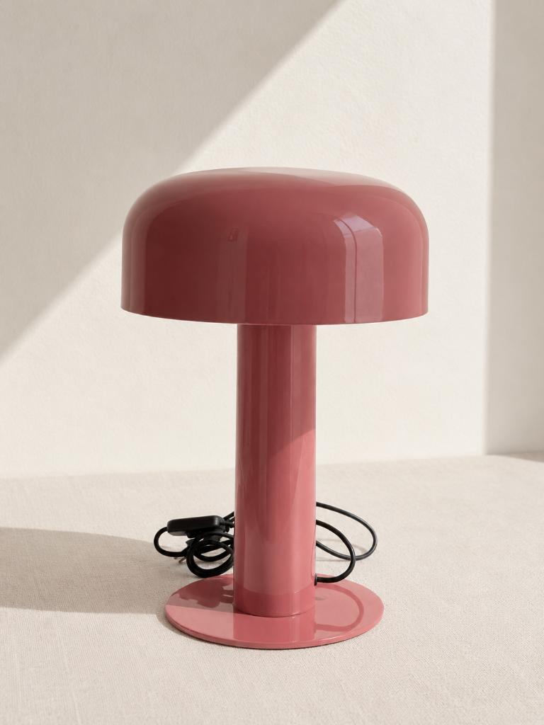 Leitmotiv tafellamp Fornido - roze  - Paddenstoellamp, Ophalen of Verzenden, Zo goed als nieuw, Metaal