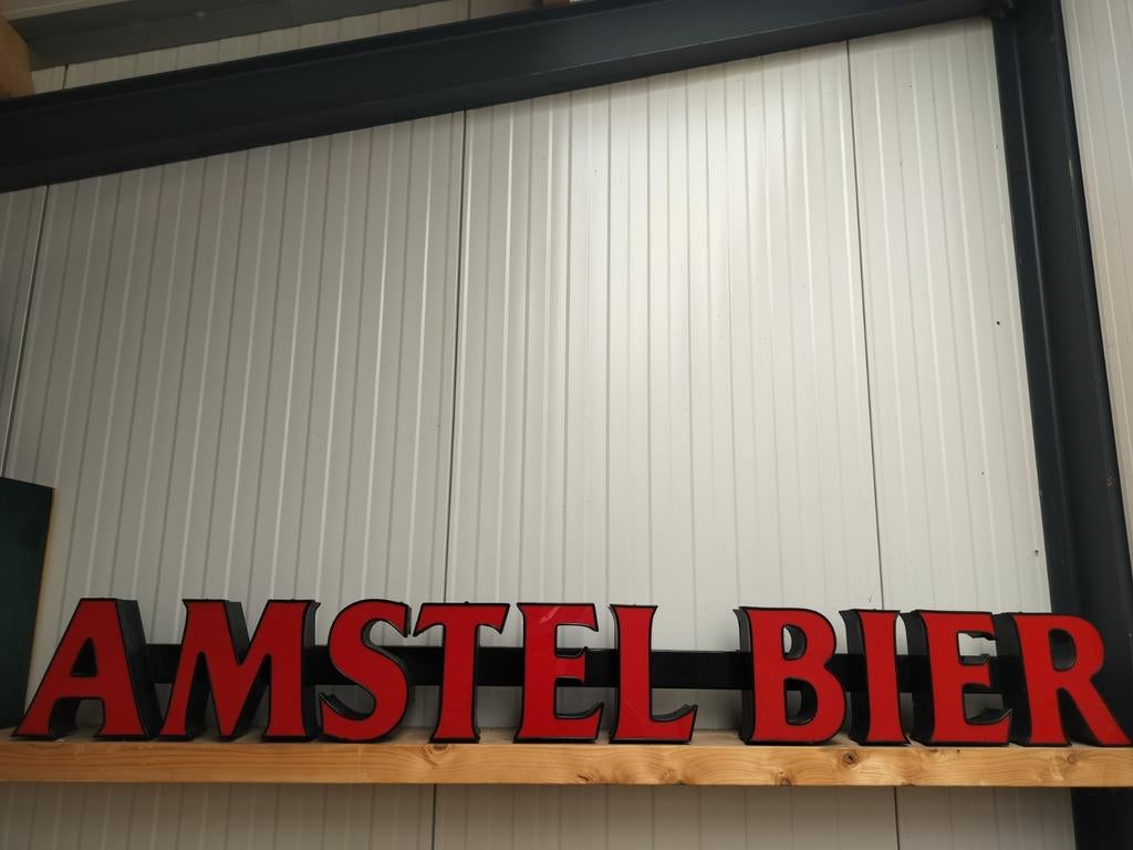Amstel lichtbak / reclamebord - 217x26 cm, Verzamelen, Ophalen