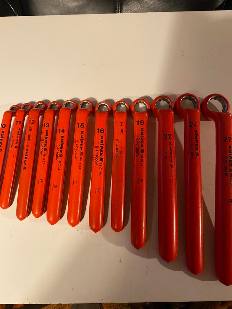 Knipex 1000v ringsleutels 12 stuks, Ophalen of Verzenden, Zo goed als nieuw