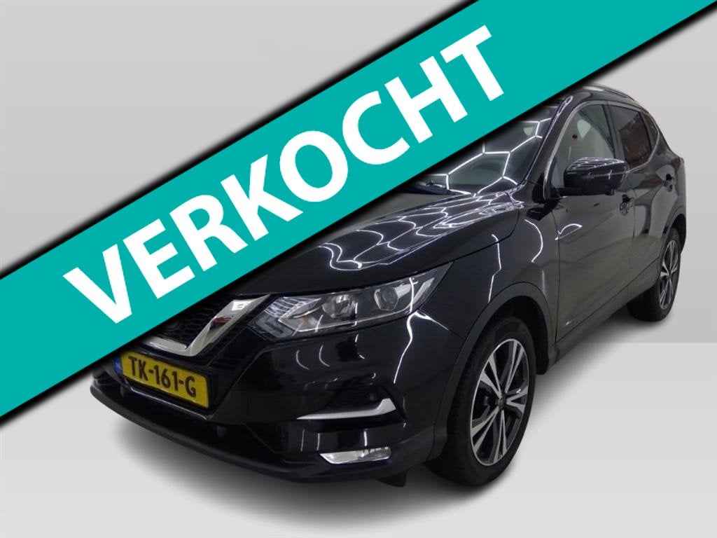 Nissan Qashqai 1.2 N-Connecta Pano camera keyless, Auto's, Stof, Gebruikt, Euro 6, Zwart
