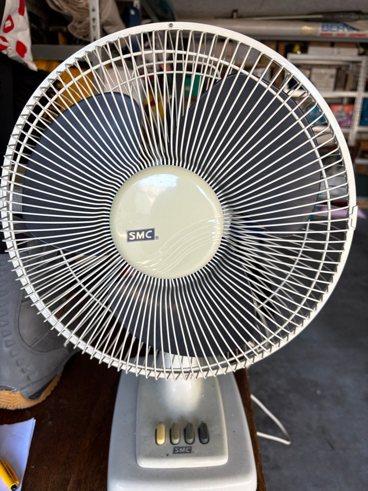SMC Tafelventilator - 30 cm (12") - 45 Watt, Witgoed en Apparatuur, Ventilatoren, Ophalen, Gebruikt, Tafelventilator