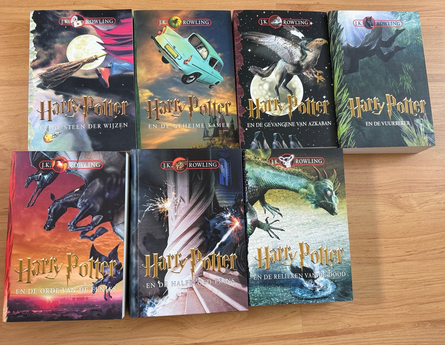 Harry Potter complete serie (7 boeken) - NL - Soft/Hardcover, Verzenden, Gelezen