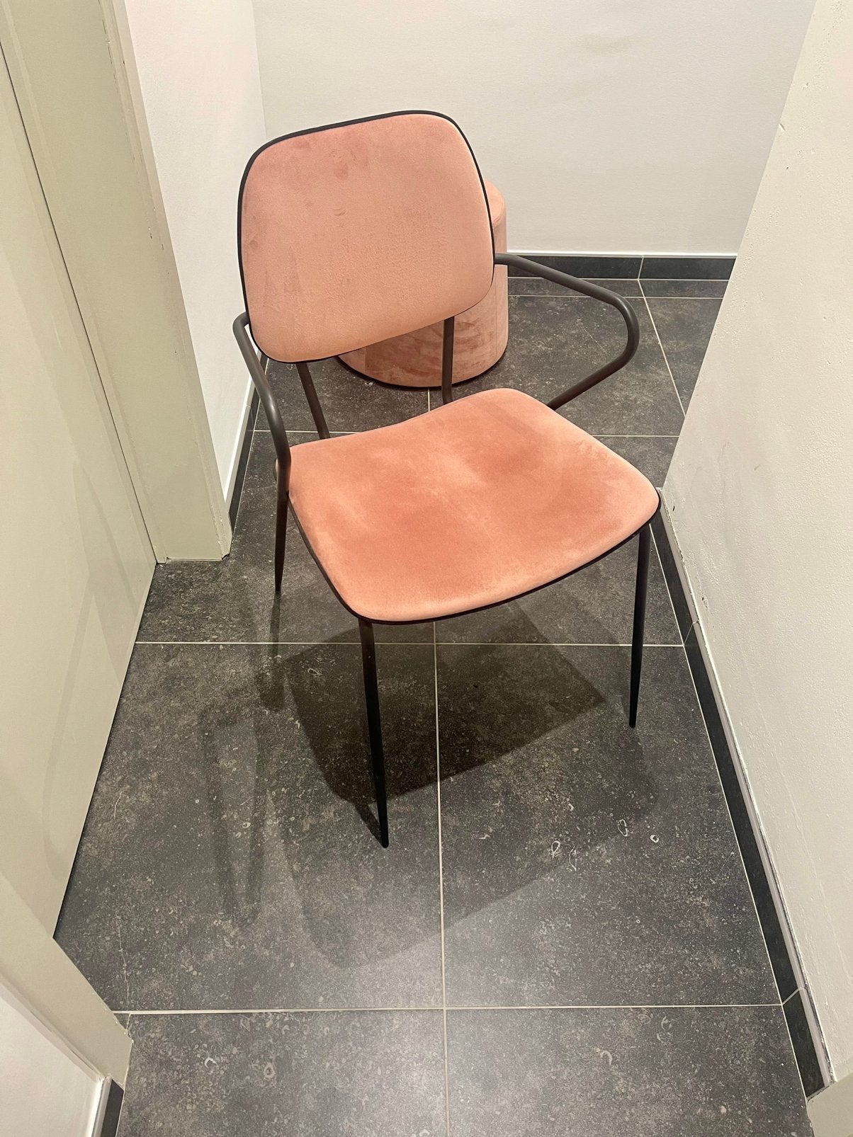 Roze Velvet Stoel, Ophalen, Overige kleuren, Zo goed als nieuw, Eén