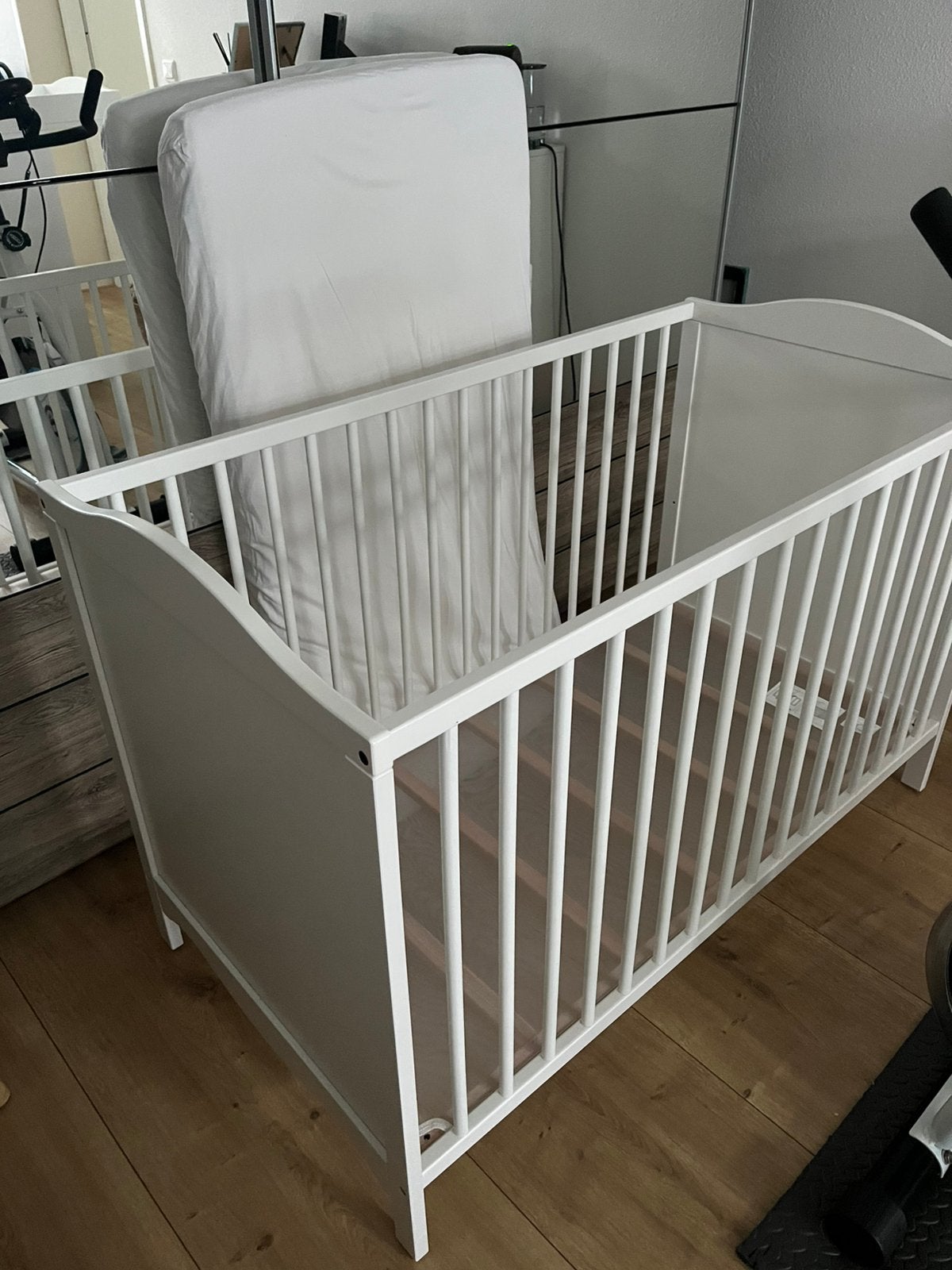 SMÅGÖRA Babybedje, wit, 60x120 cm, Ophalen, Zo goed als nieuw, Ledikant