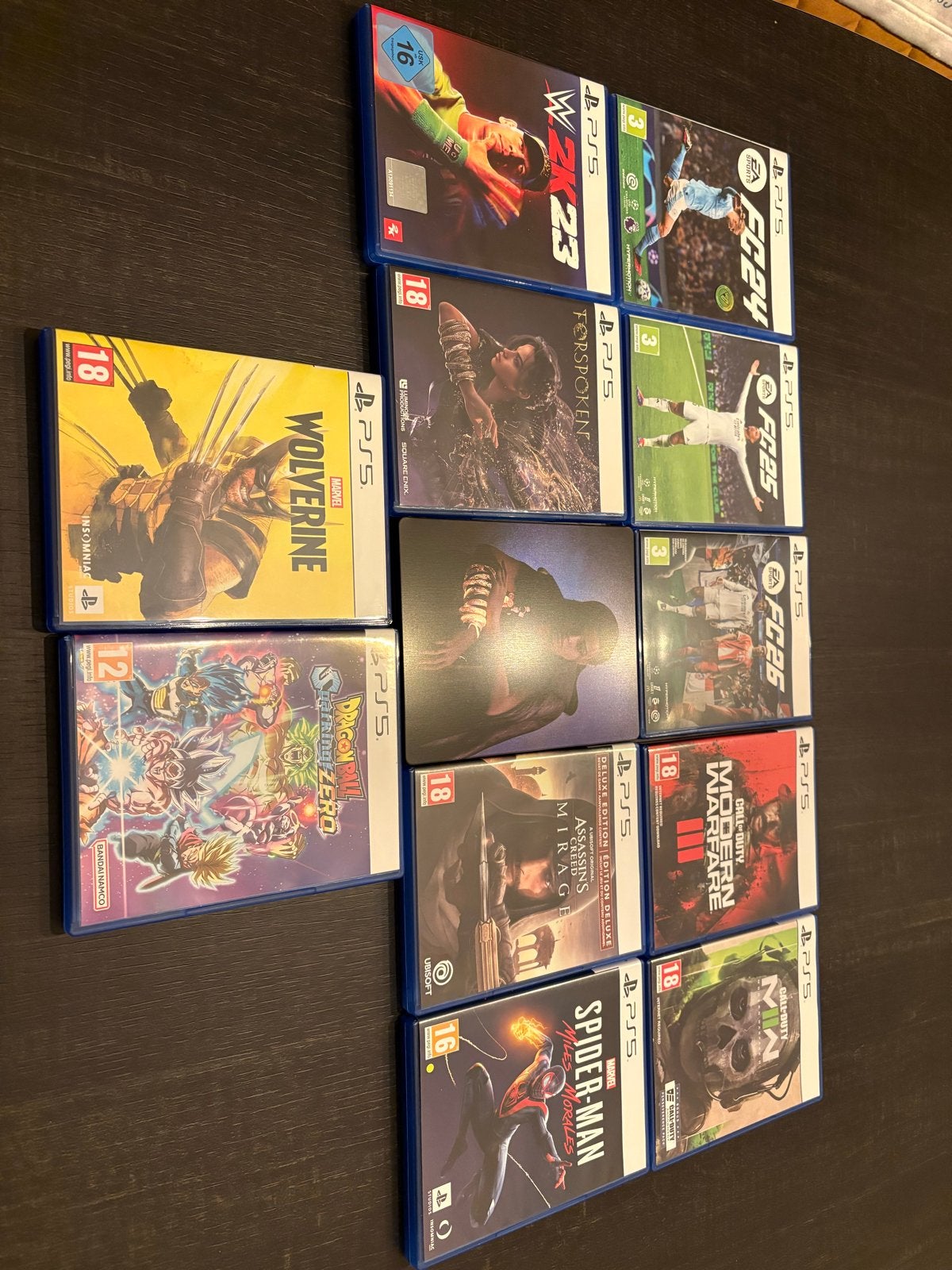 PS5 Games: Diverse Collectie (o.a. Spider-Man, FC24, Wolveri, Online, Vanaf 18 jaar, Overige genres, 1 speler