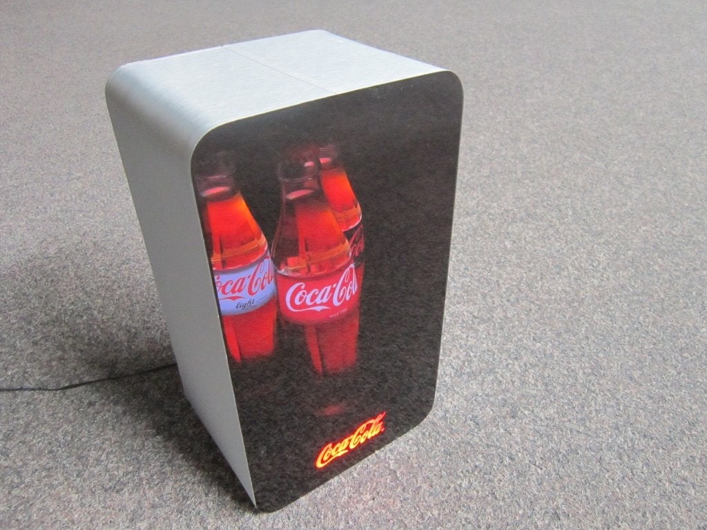COCA COLA 3D LED LICHTRECLAME, Verzamelen, Ophalen, Zo goed als nieuw, Lichtbak of (neon) lamp