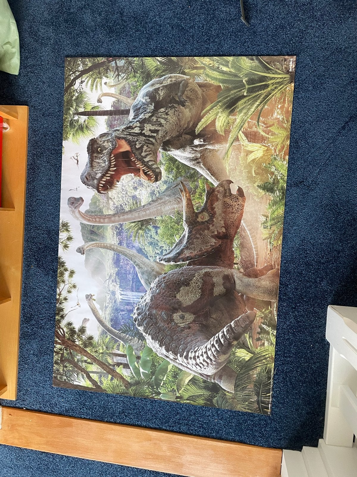 Dinosaurussen poster - T-Rex, Triceratops, Brachiosau, Ophalen, Gebruikt, Meerkleurig, Wandbord of Wandpaneel