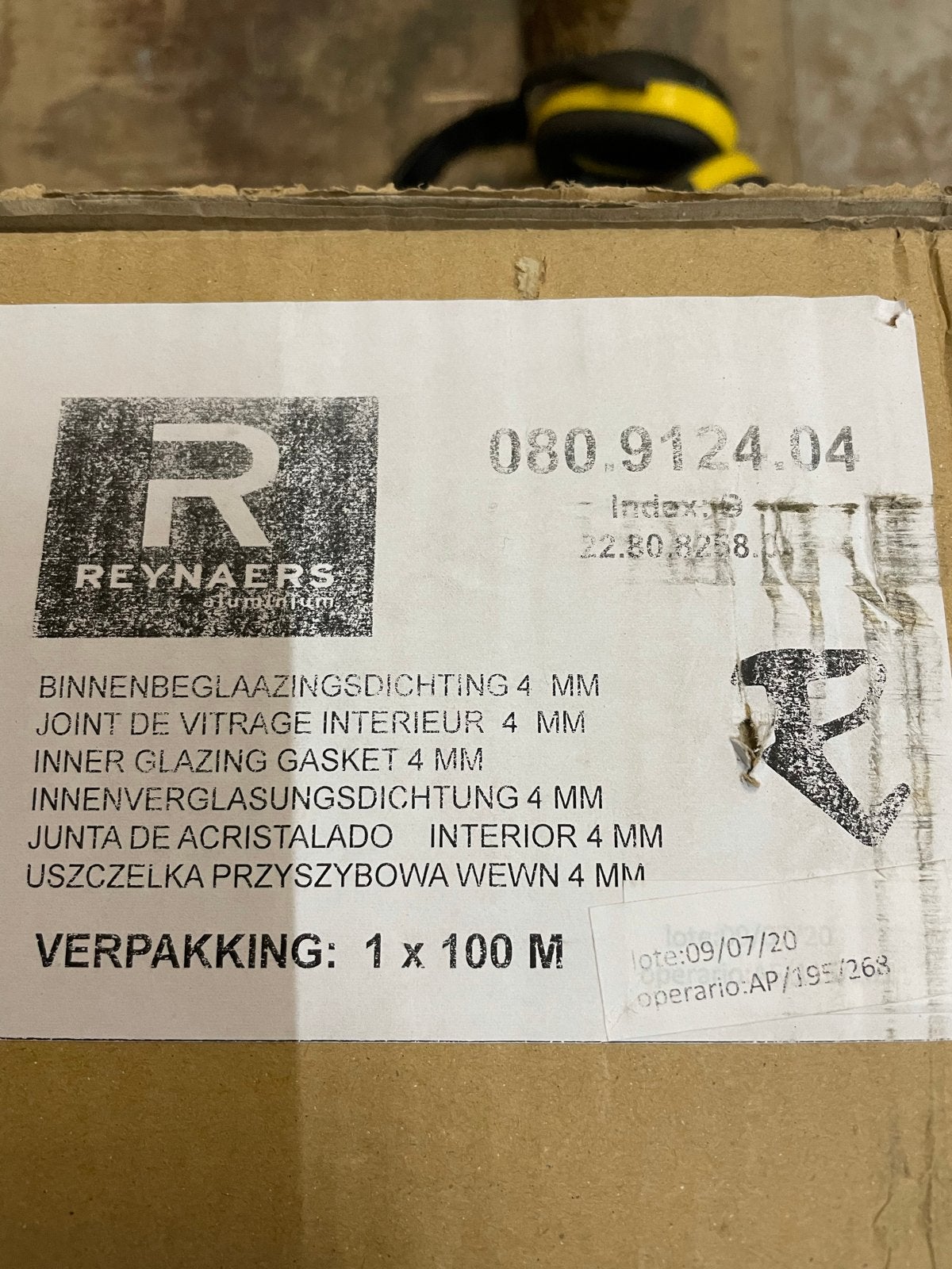Reynaers Binnenbeglazingsdichting 4 mm - 100 Meter, Doe-het-zelf en Verbouw, Ophalen of Verzenden, Nieuw, 225 cm of meer, Overige typen
