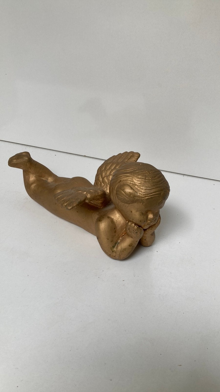 Engel putti goud gips, Ophalen of Verzenden
