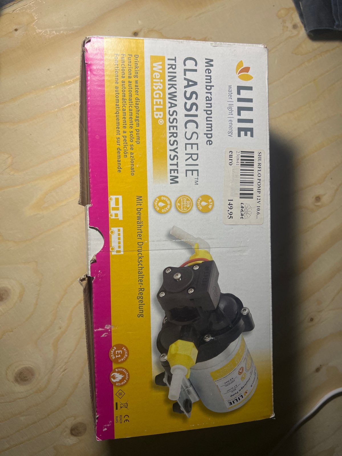 LILIE Membranpumpe Classicserie Drinkwatersysteem, Caravans en Kamperen, Kampeeraccessoires, Nieuw, Ophalen of Verzenden