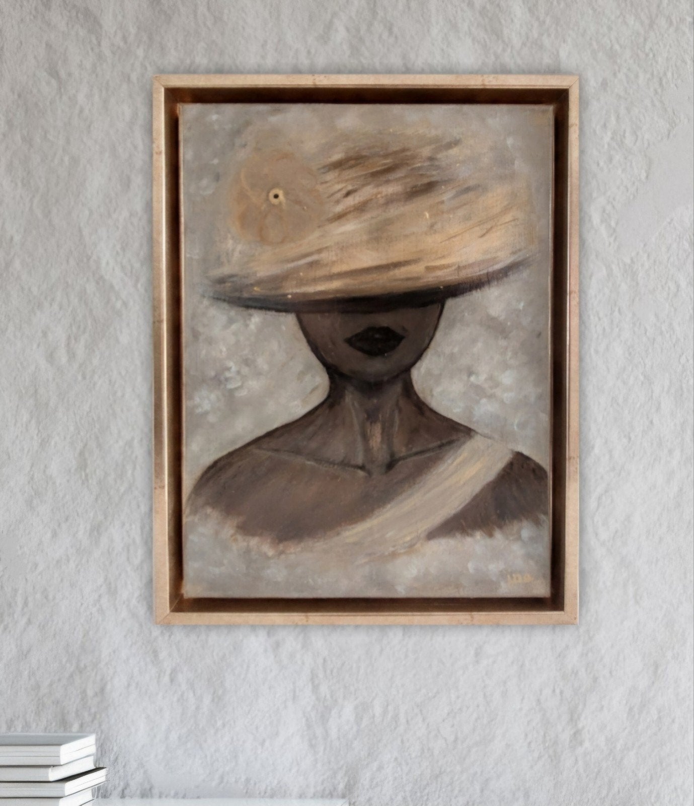 Te koop eigen werk schilderij incl. baklijst 43,5  x 33,5 cm, Ophalen of Verzenden
