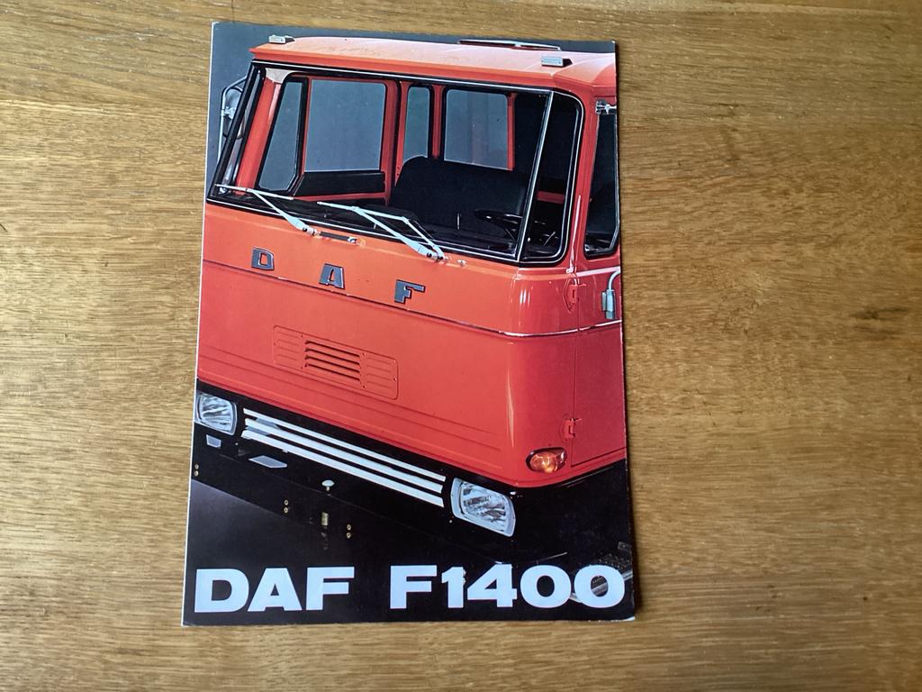 DAF F1400 Brochure 1974, Ophalen of Verzenden, Gelezen, Overige merken