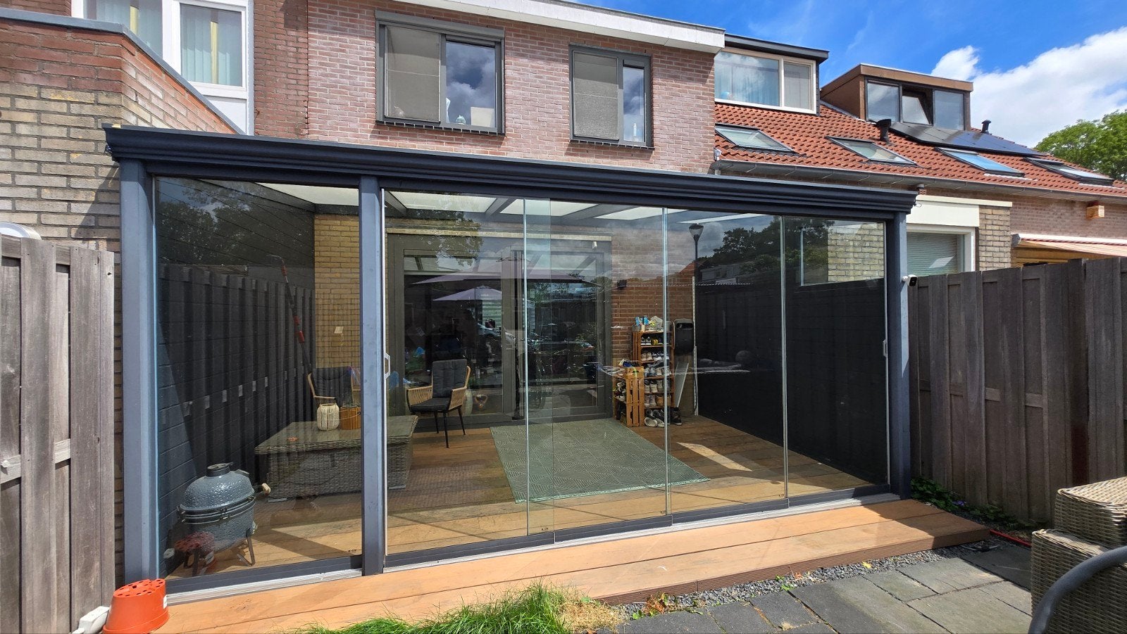 CFM Aluminium Tuinkamer/Terrasoverkapping 5x3m, Tuin en Terras, Overkappingen, Ophalen, Zo goed als nieuw, Veranda