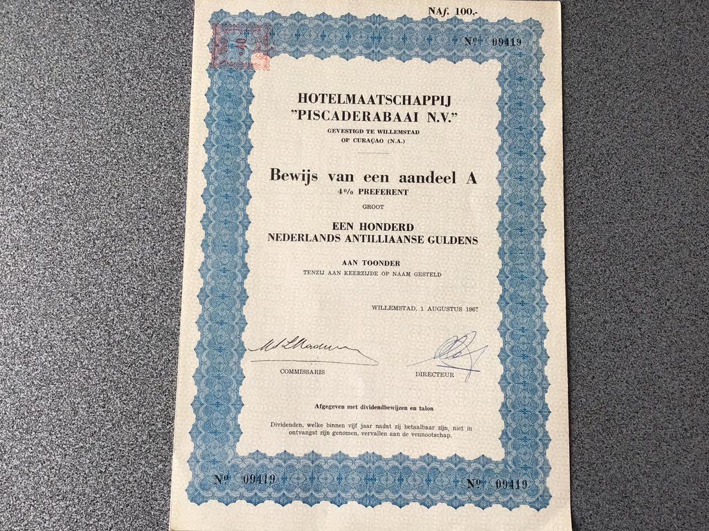 803. Aandeel Hotelmaatschappij, Ophalen of Verzenden, Aandeel