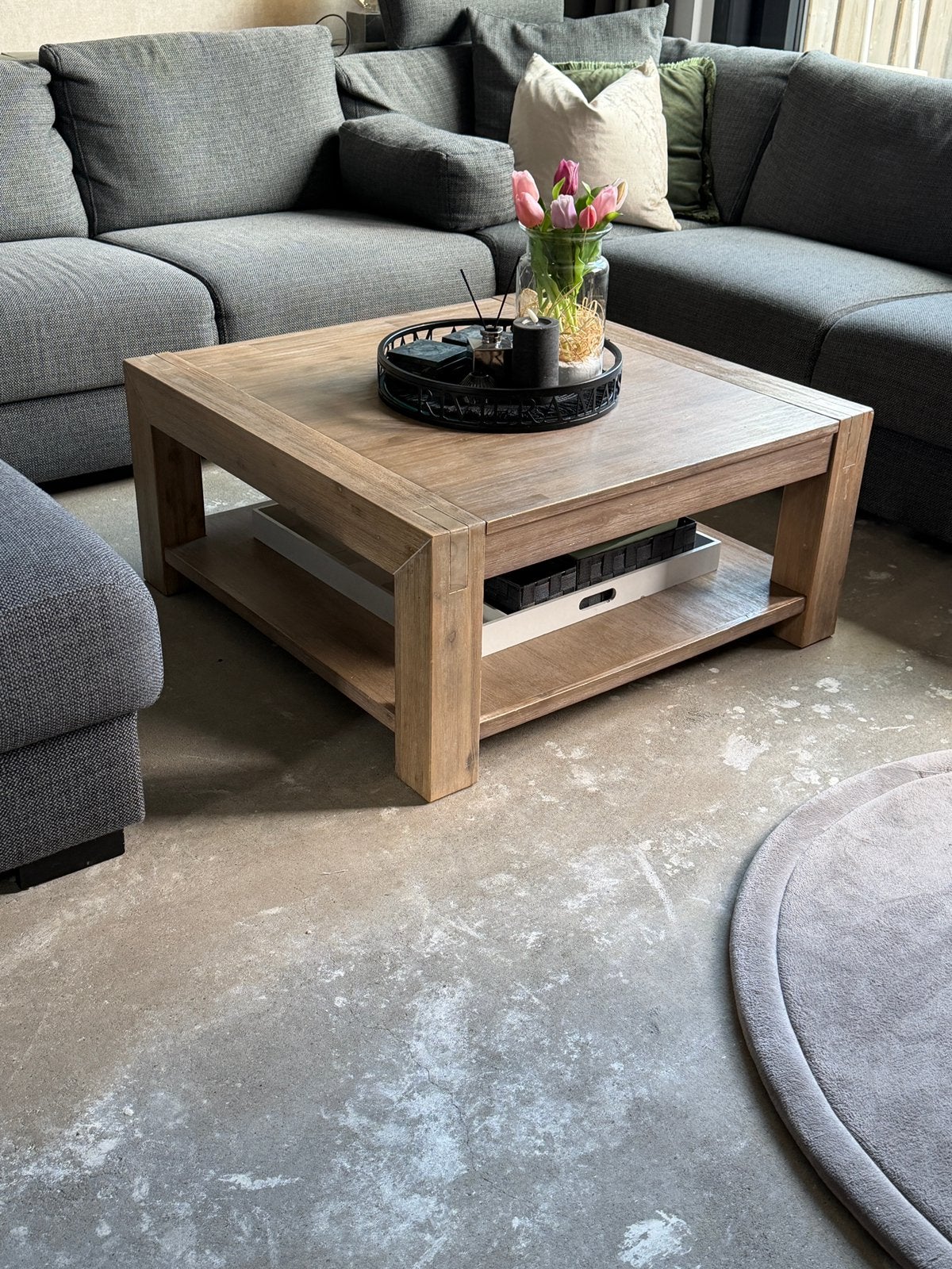 Pronto salontafel Salzburg 90x90, Ophalen, 100 tot 150 cm, 50 tot 100 cm, Zo goed als nieuw