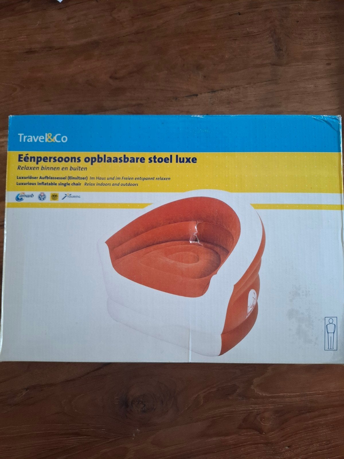 Travel&Co Eenpersoons opblaasbare stoel luxe, Overige kleuren, Nieuw, Ophalen of Verzenden, Eén