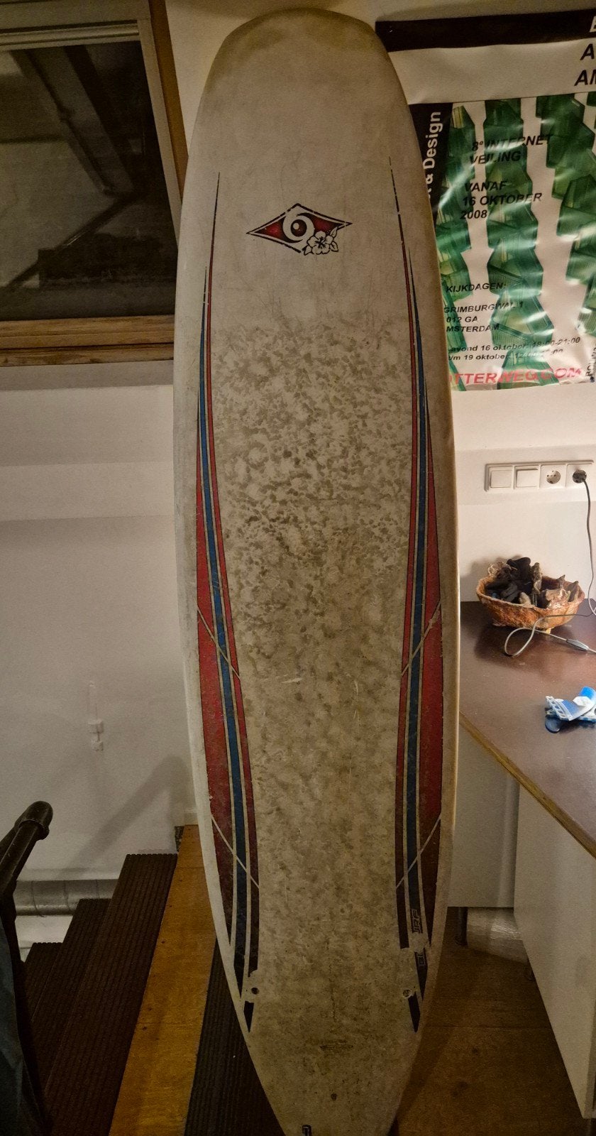 klassiek bic longboard 8 ft, Ophalen of Verzenden, Met vinnen