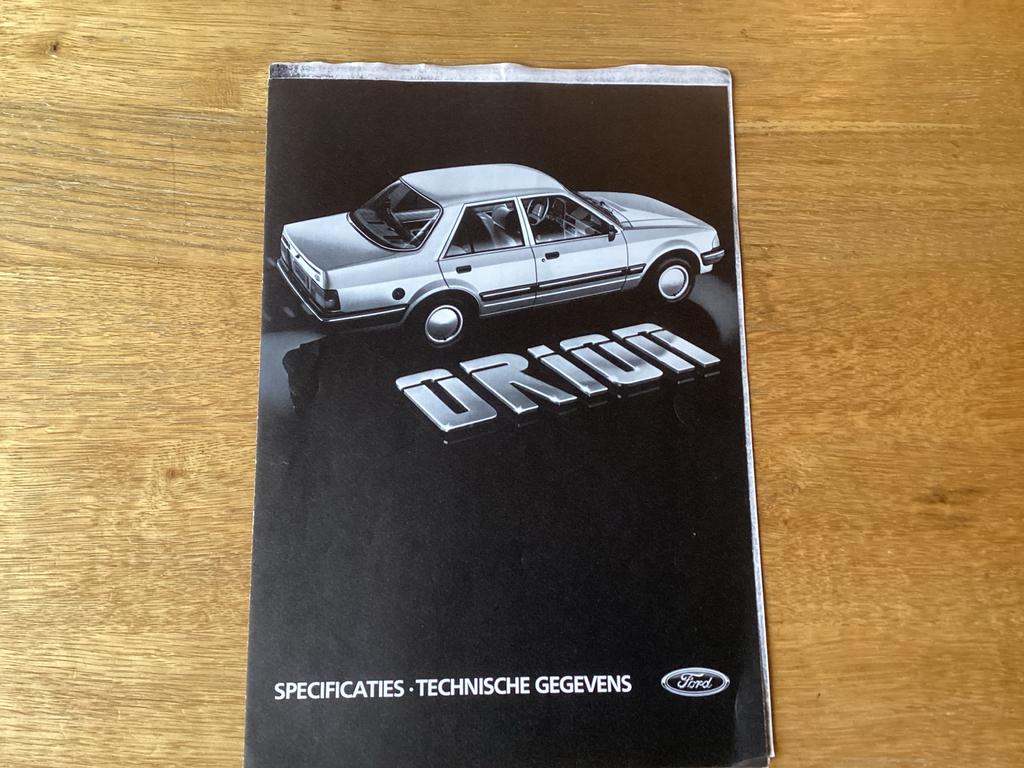 Ford Orion Specific. / Technische Gegevens prijslijst 1983, Ophalen of Verzenden, Gelezen, Ford