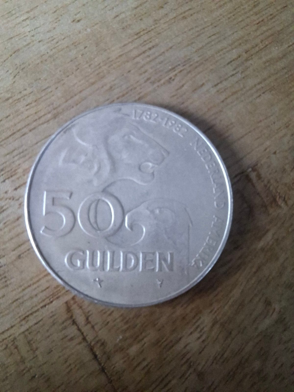 50 Gulden 1982 Nederland-Amerika Zilveren Munt Beatrix, Koningin Beatrix, Zilver, Ophalen of Verzenden, Losse munt