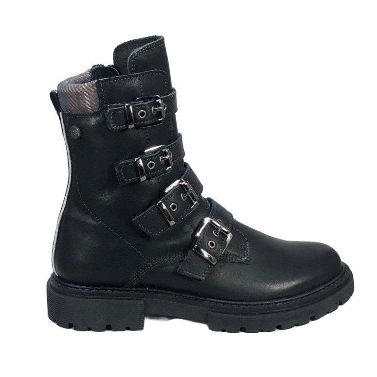GIGA maat 37 zwart leren bikerboot riempjes gratis verzenden, Nieuw, Heerenweg 6 Katwijk, Laarzen, Giga