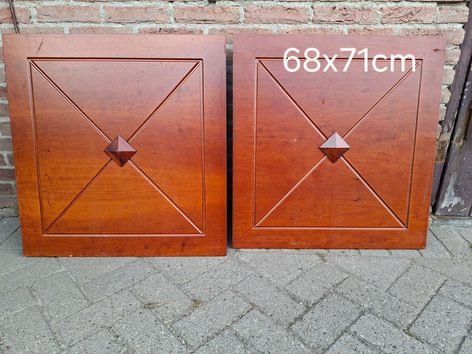 Houten panelen 68x71cm - Set van 2, Ophalen