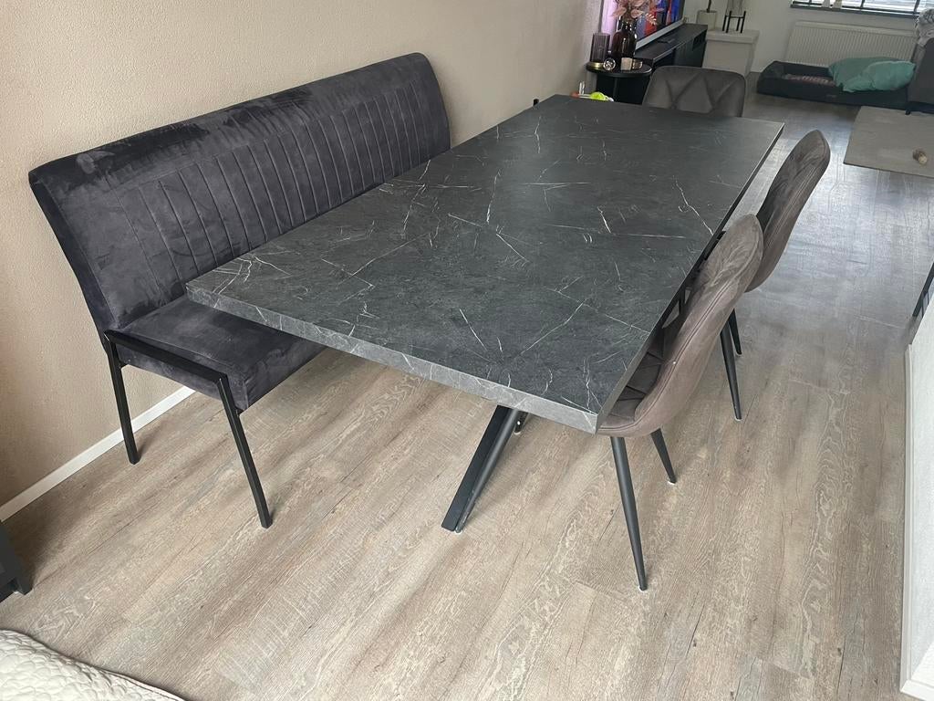 Eethoek, Huis en Inrichting, Tafels | Eettafels, Ophalen, Gebruikt, 150 tot 200 cm, 200 cm of meer