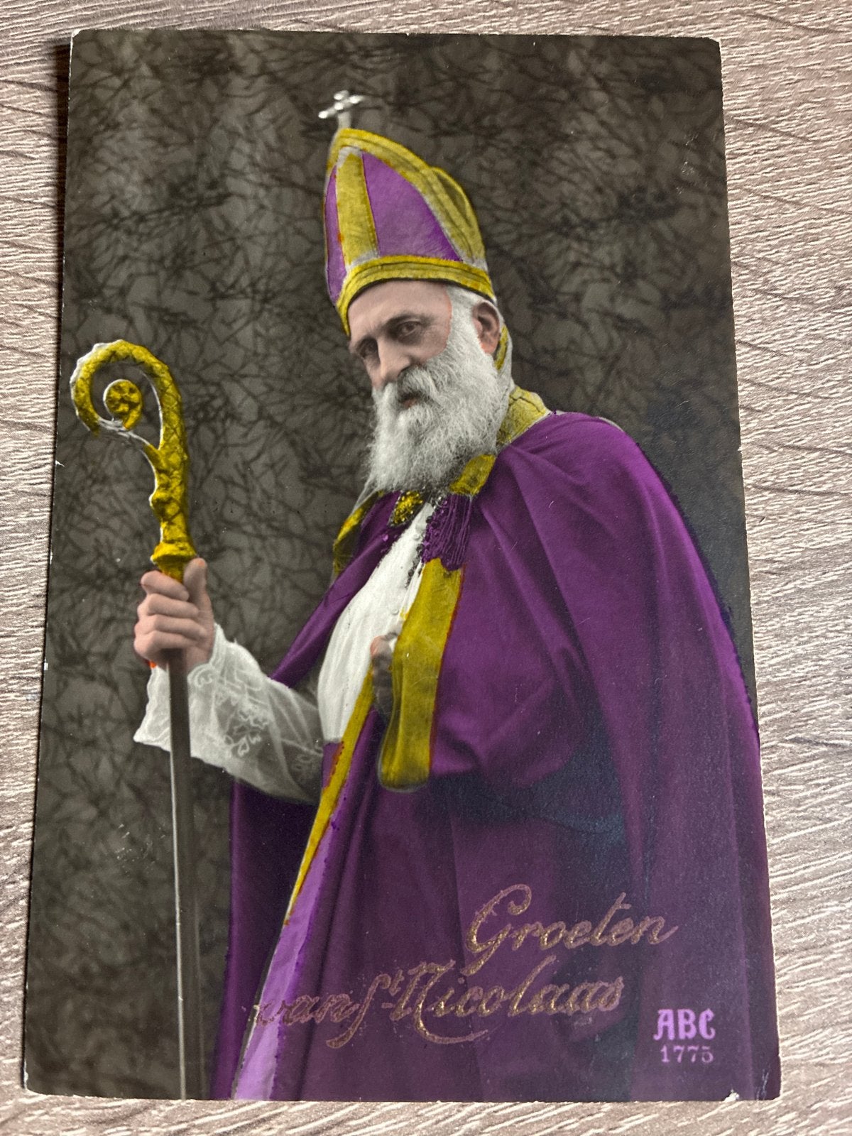 Oude ansichtkaart Sinterklaas - Groeten van Nicolaas, Ophalen of Verzenden, Voor 1920, Gelopen