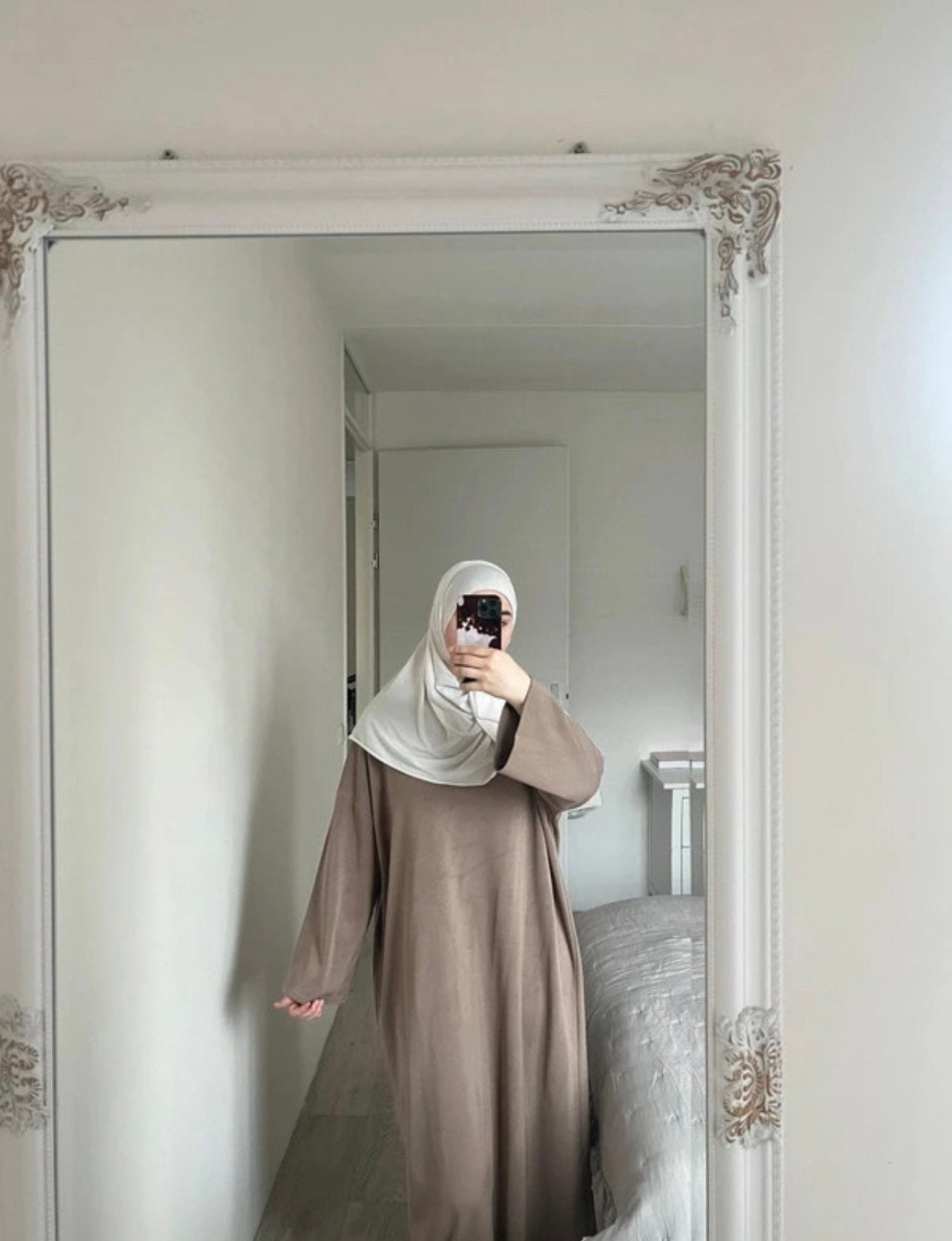 By Enti lange maxi oversized jurk abaya modest, Bruin, Ophalen of Verzenden, Zo goed als nieuw, Maat 36 (S)