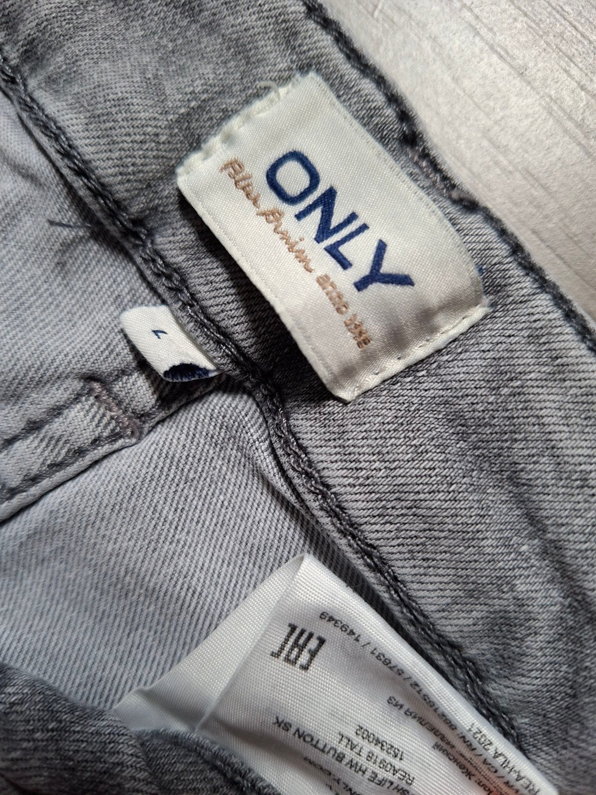 ONLY Tall grijze skinny jeans - Maat L/36, Kleding | Dames, Maat 42/44 (L), Ophalen of Verzenden, ONLY, Gedragen