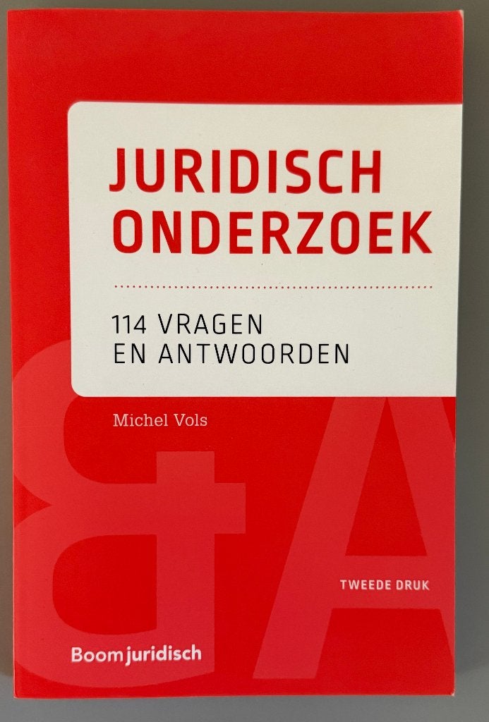 Juridisch onderzoek 114 vragen en antwoorden (2e druk), Boom, Ophalen of Verzenden, Alpha, WO