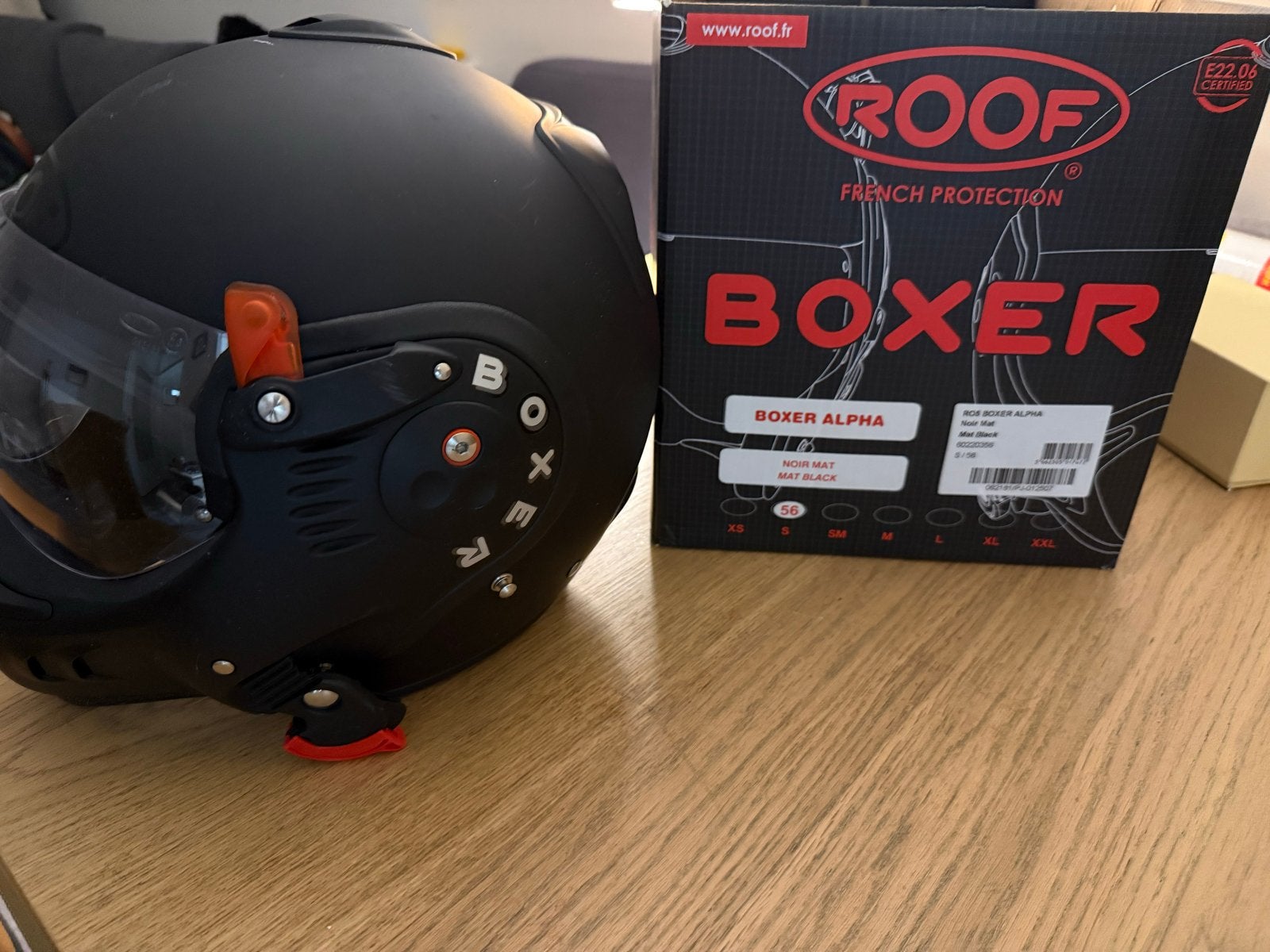 Roof Boxer Alpha helm - Mat Zwart - Maat S, Systeemhelm, Heren, S, Tweedehands