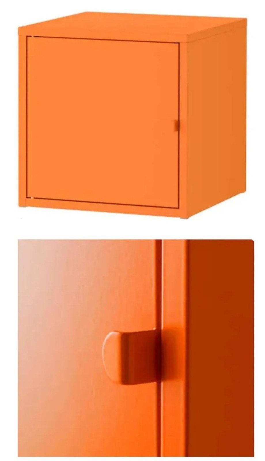 Vintage zeer nette staat oranje ikea LUXHULT kubus wandkast, Ophalen, Zo goed als nieuw