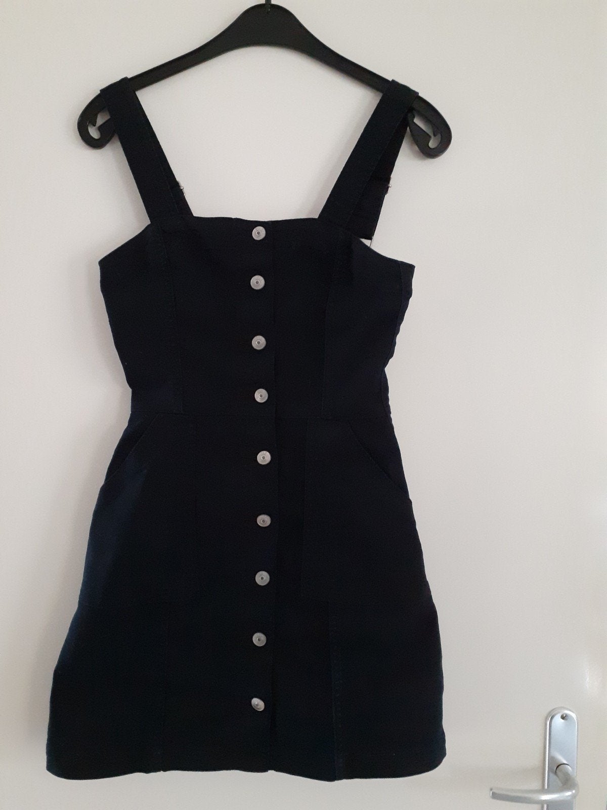 Zwart (tuin)jurkje, maat 34. I.Z.G.S., Kleding | Dames, Zwart, Ophalen of Verzenden, Zo goed als nieuw, Maat 34 (XS) of kleiner