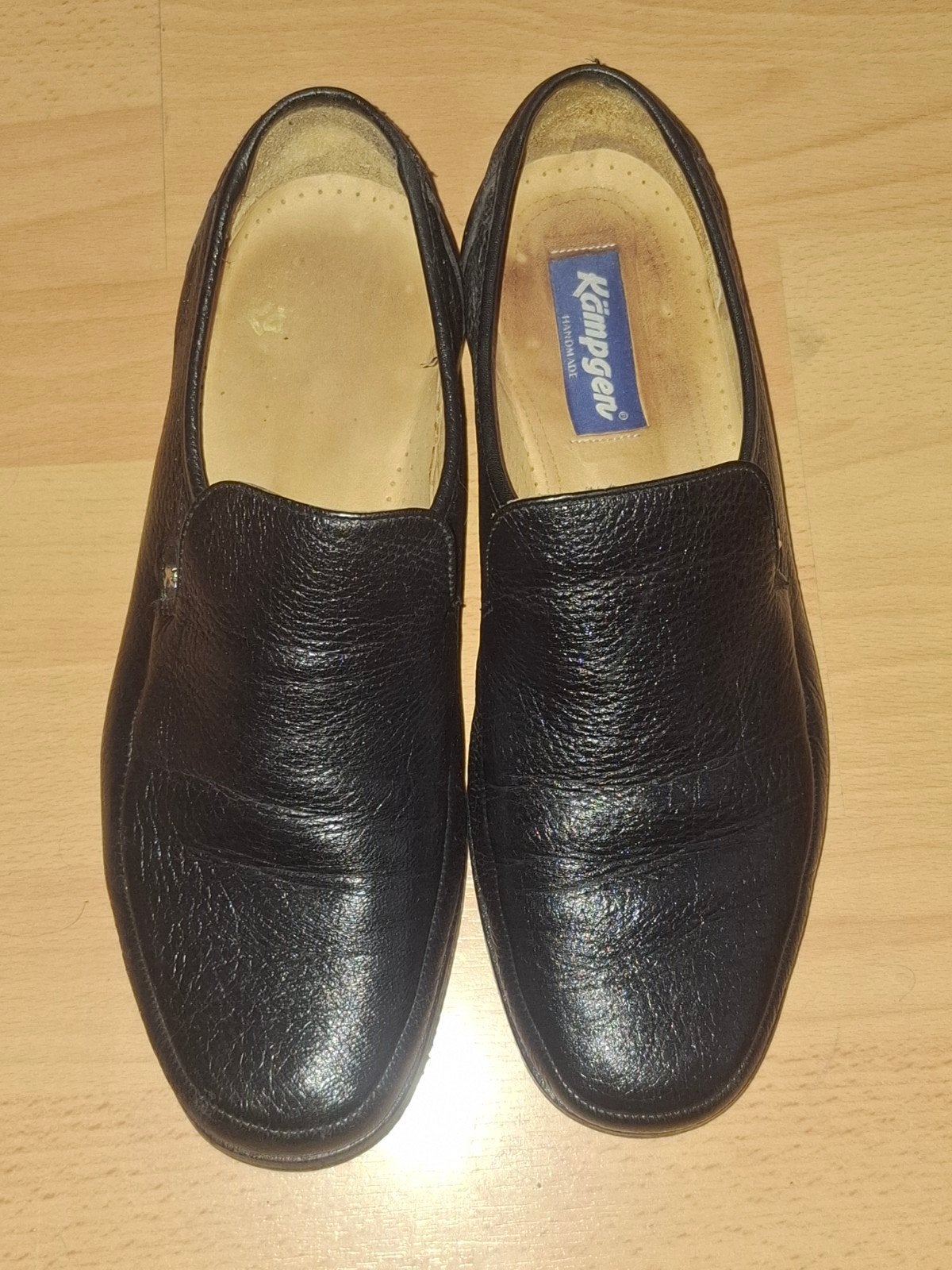 Kämpgen handmade leren heren loafers / instappers – Maat 44, Loafers, Zwart, Ophalen of Verzenden, Gedragen