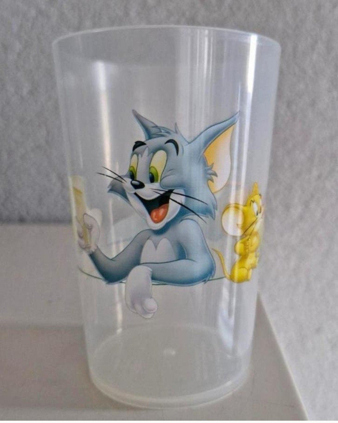Plastic glas Tom & Jerry, Ophalen of Verzenden, Zo goed als nieuw, Frisdrankglas