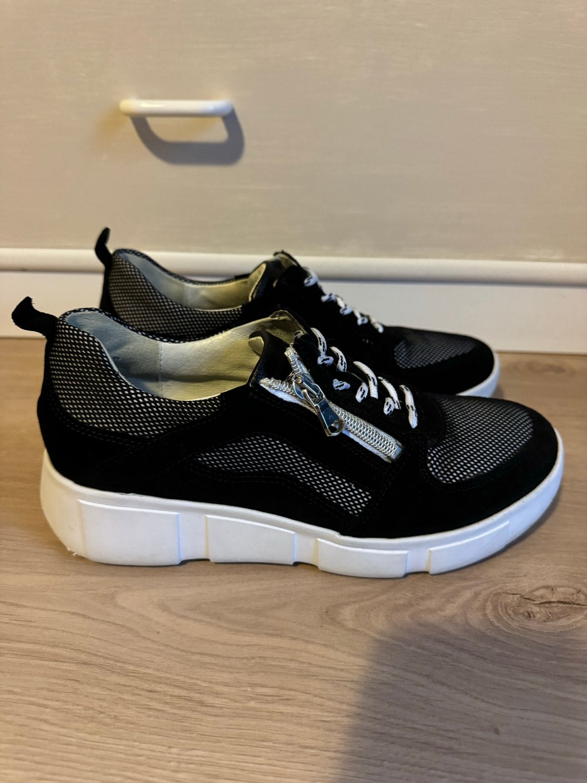 Waldläufer dames sneakers maat 37, Ophalen of Verzenden, Zo goed als nieuw, Zwart, Sneakers of Gympen