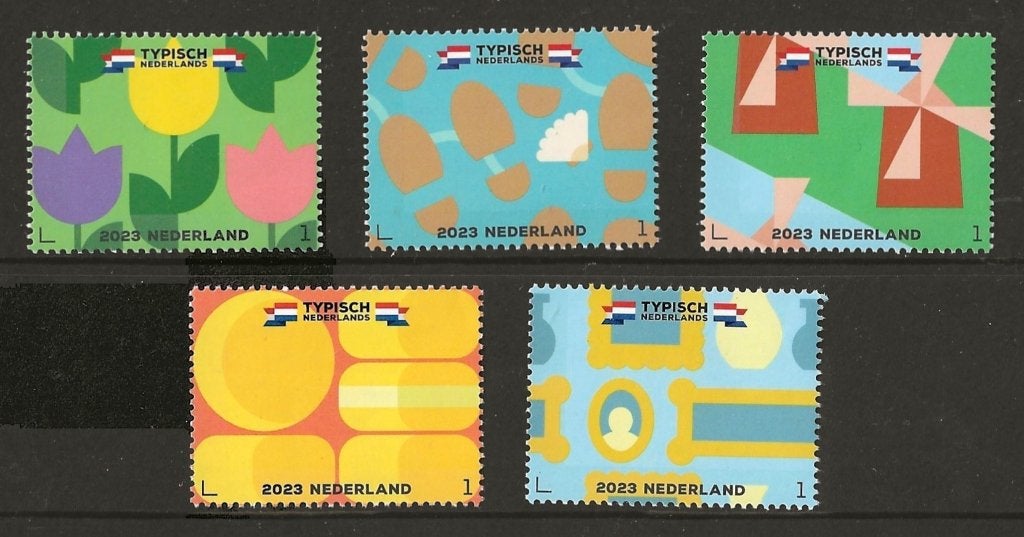 5 zegels Typisch Nederland 2023 no 4096 ev, postfris, Ophalen of Verzenden, Postfris