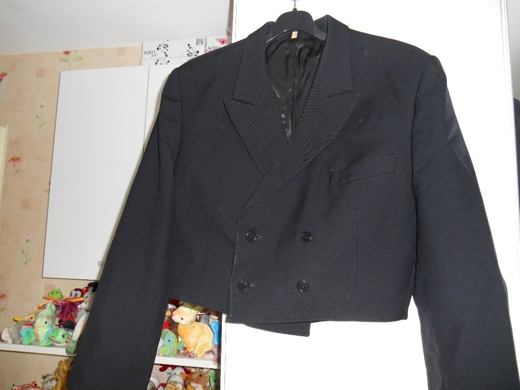 Dames Colbert, kleur zwart (Vintage maat 40-42), Maat 38/40 (M), Zwart, Ophalen of Verzenden, Jasje