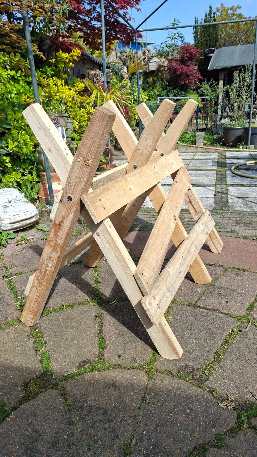 Stevige houten zaagbok, Ophalen of Verzenden, Gebruikt