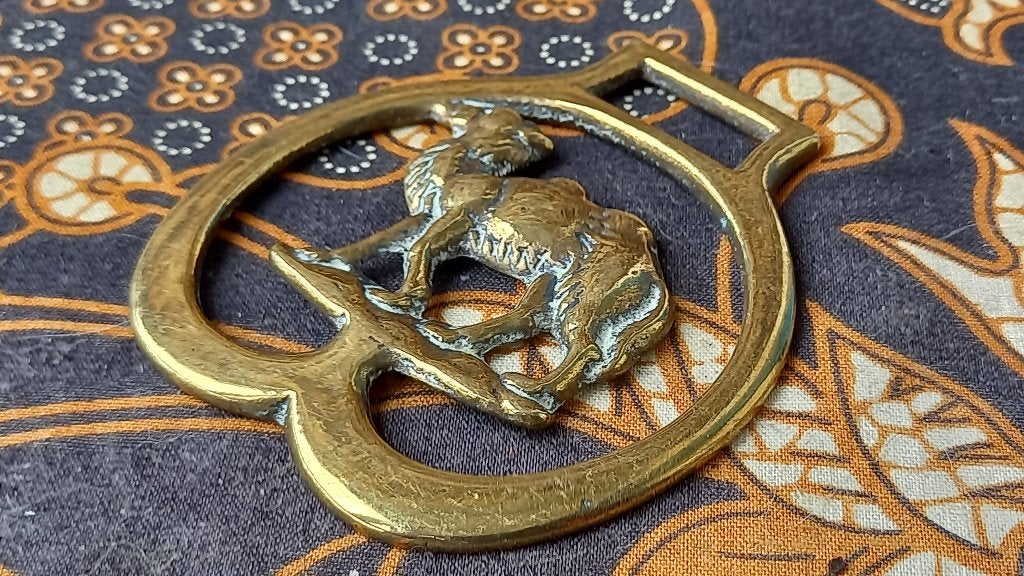 Zeldzaam antiek kameel kleppermannetje uit Engeland 8,3 cm., Antiek en Kunst, Antiek | Koper en Brons, Ophalen of Verzenden, Koper