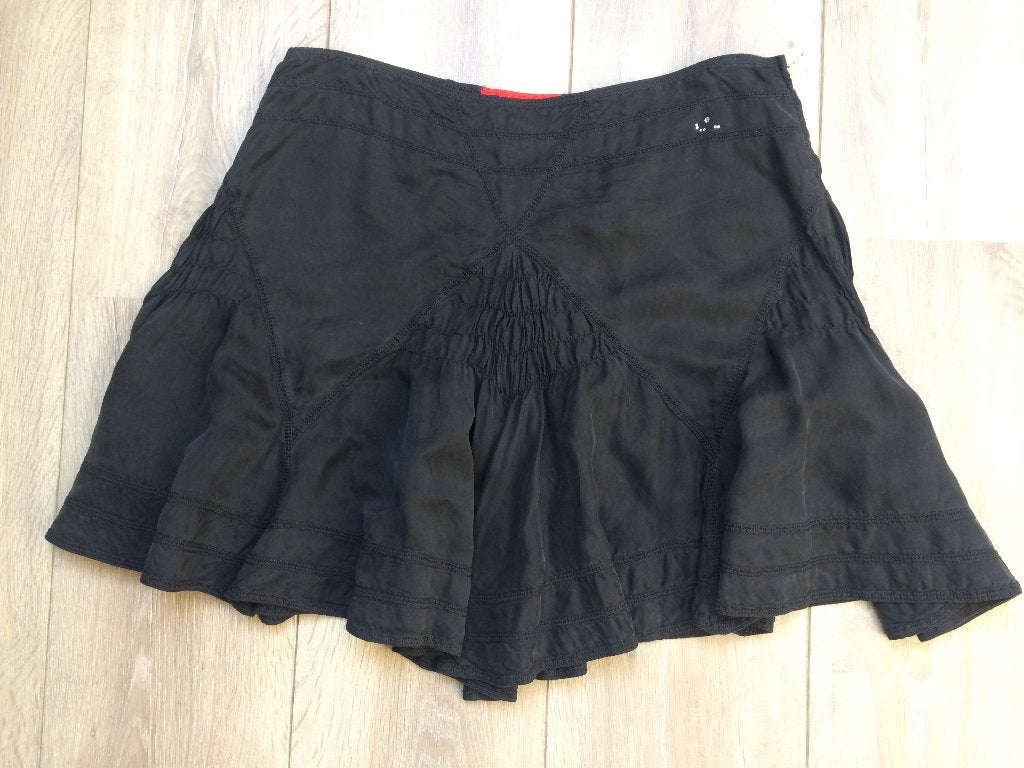 Liu Jo rok zijde look zwart grijs IT 44 = NL S/36, Verzenden, Liu Jo, Zwart, Zo goed als nieuw