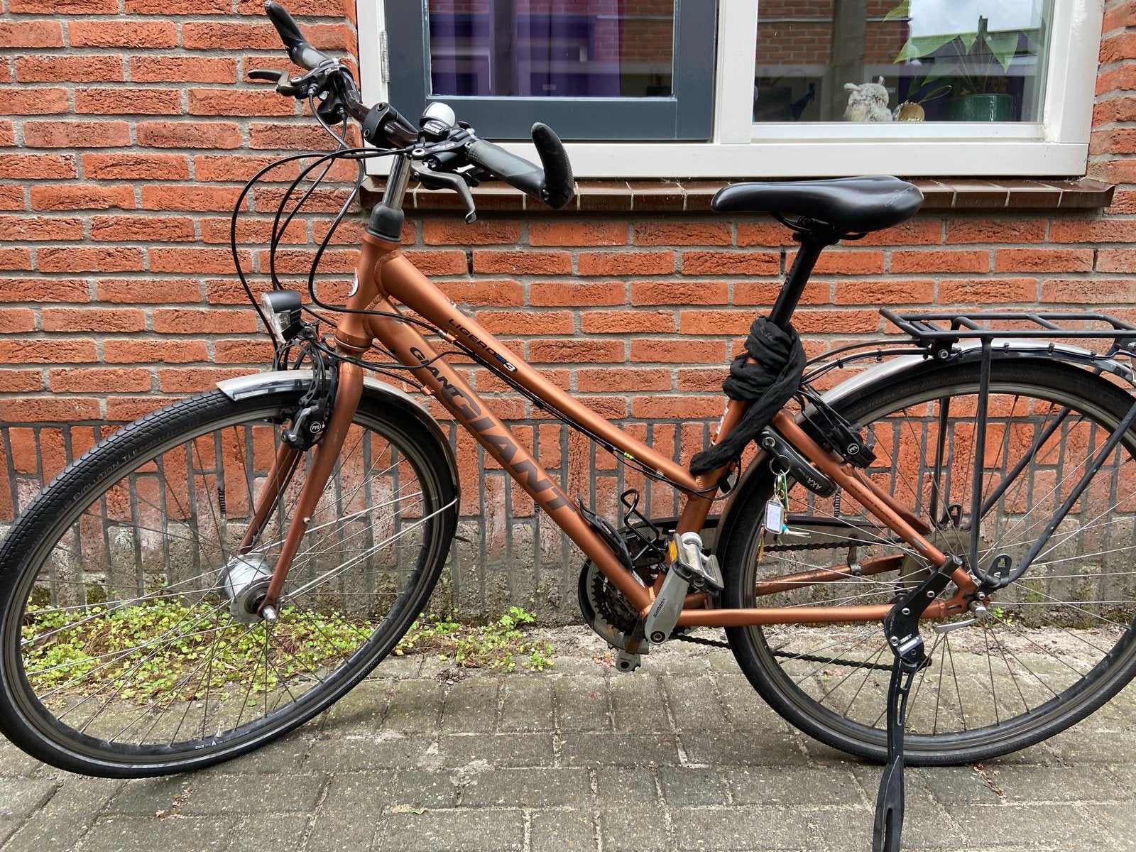 Giant Tracking fiets maat S, Fietsen en Brommers, Fietsen | Dames | Damesfietsen, Ophalen, Gebruikt, Velgrem, Versnellingen