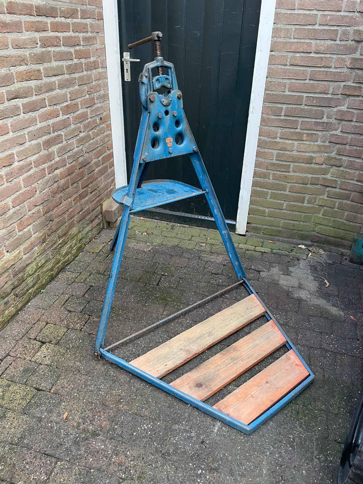 Peddinghaus Pioneer bankschroef, Doe-het-zelf en Verbouw, Ophalen, Gebruikt, Minder dan 70 cm, Inklapbaar