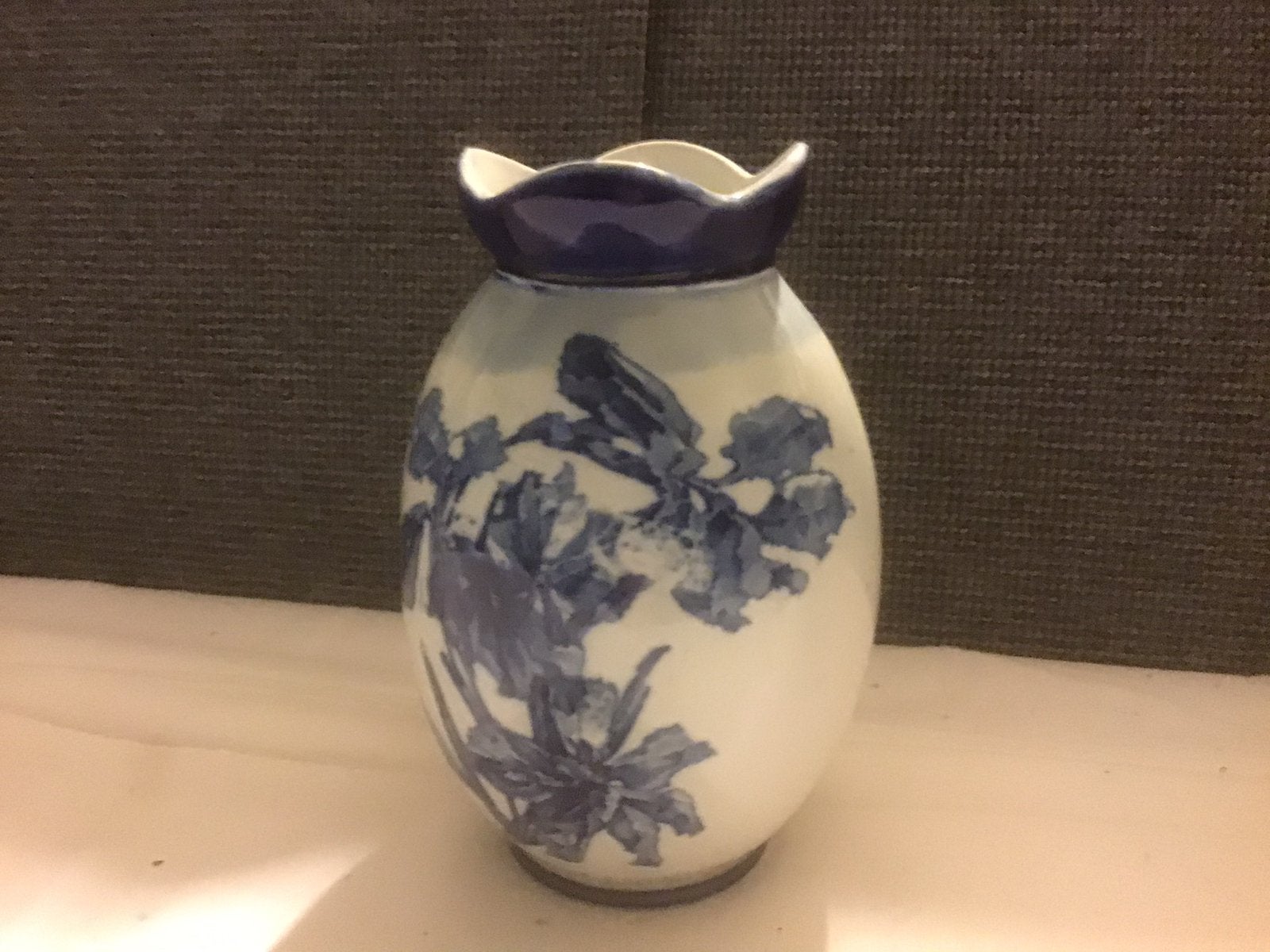 Antiek vaasje blauw, Ophalen of Verzenden