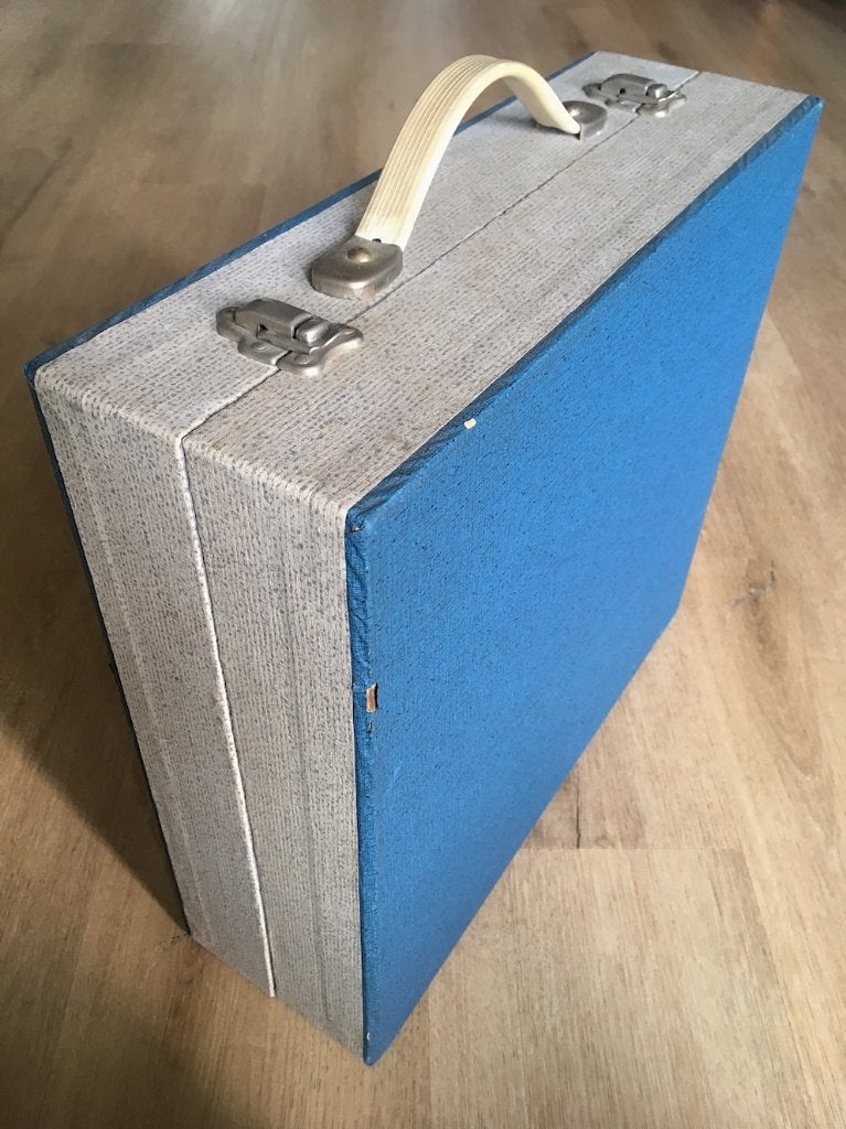 Platenkoffer/elpeekoffer, Cheney England, vintage, Muziek en Instrumenten, Behuizingen en Koffers, Ophalen, Gebruikt, Overige instrumenten